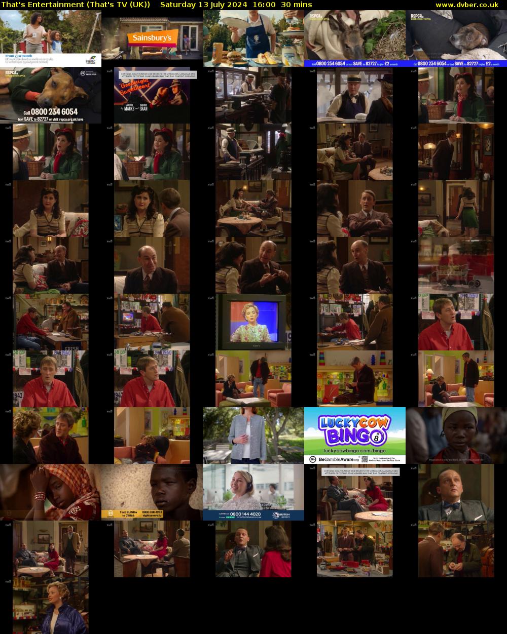 That's Entertainment (That's TV (UK)) Saturday 13 July 2024 16:00 - 16:30