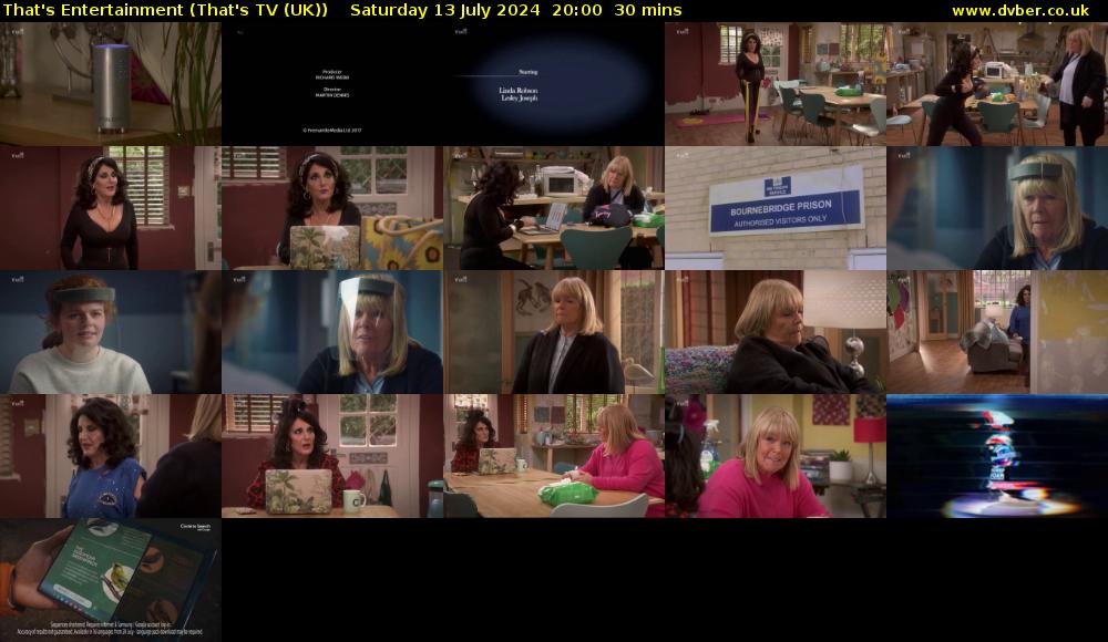 That's Entertainment (That's TV (UK)) Saturday 13 July 2024 20:00 - 20:30