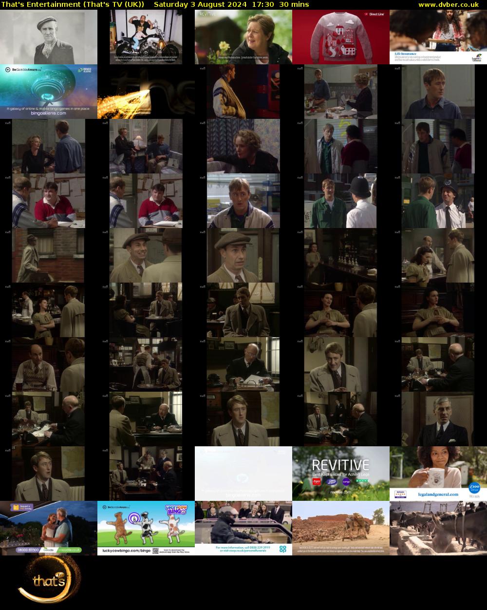 That's Entertainment (That's TV (UK)) Saturday 3 August 2024 17:30 - 18:00