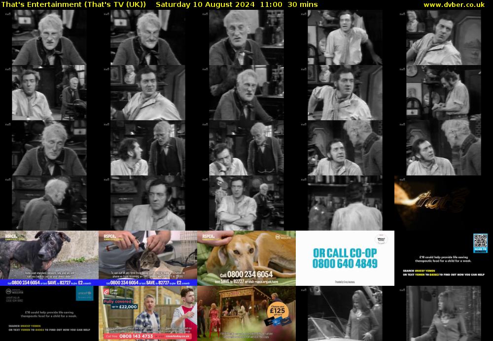 That's Entertainment (That's TV (UK)) Saturday 10 August 2024 11:00 - 11:30