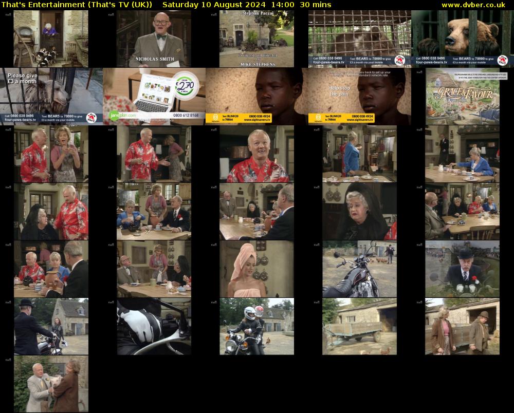 That's Entertainment (That's TV (UK)) Saturday 10 August 2024 14:00 - 14:30