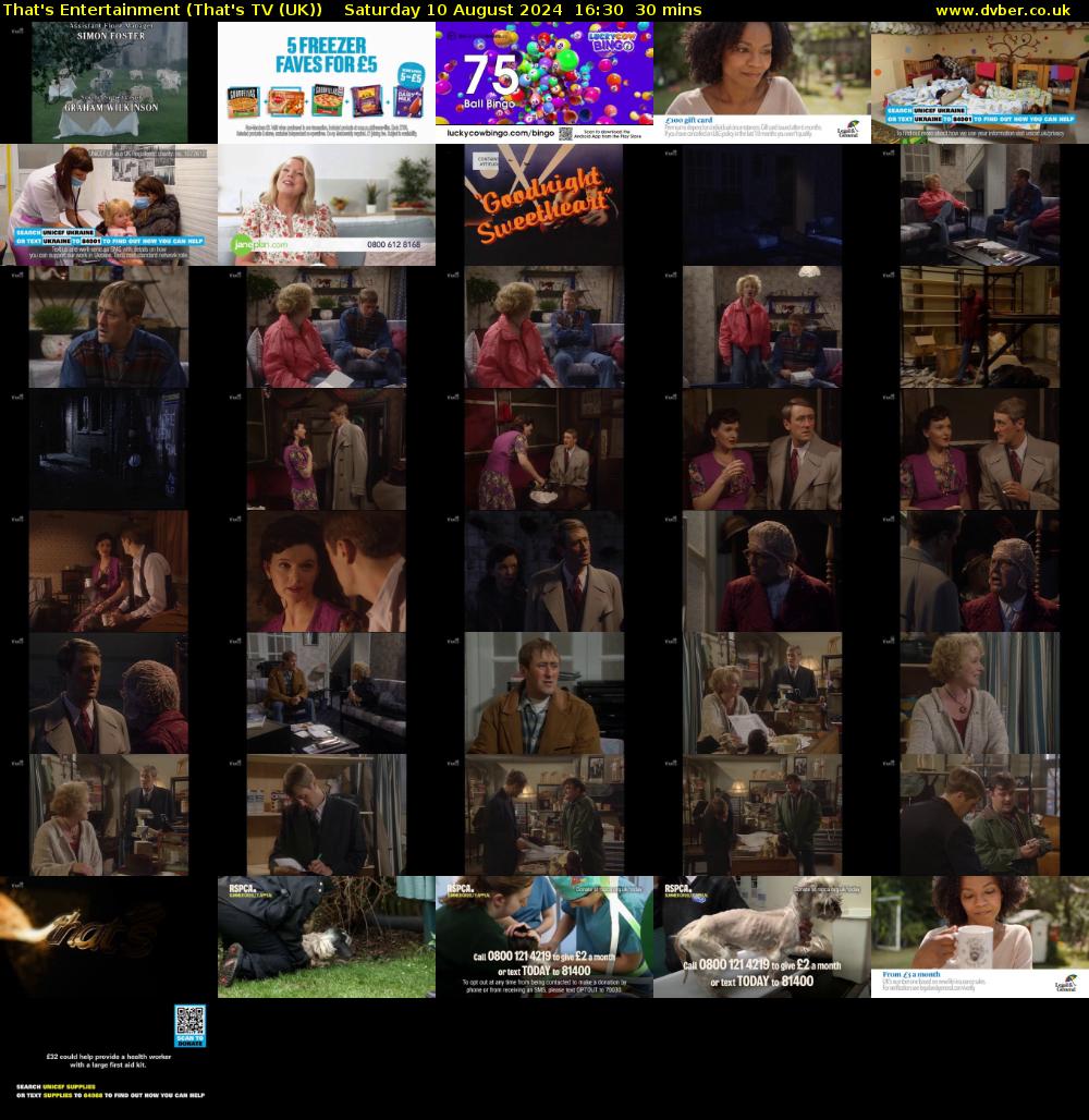 That's Entertainment (That's TV (UK)) Saturday 10 August 2024 16:30 - 17:00