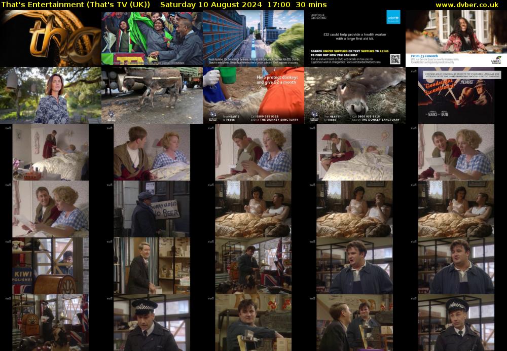 That's Entertainment (That's TV (UK)) Saturday 10 August 2024 17:00 - 17:30