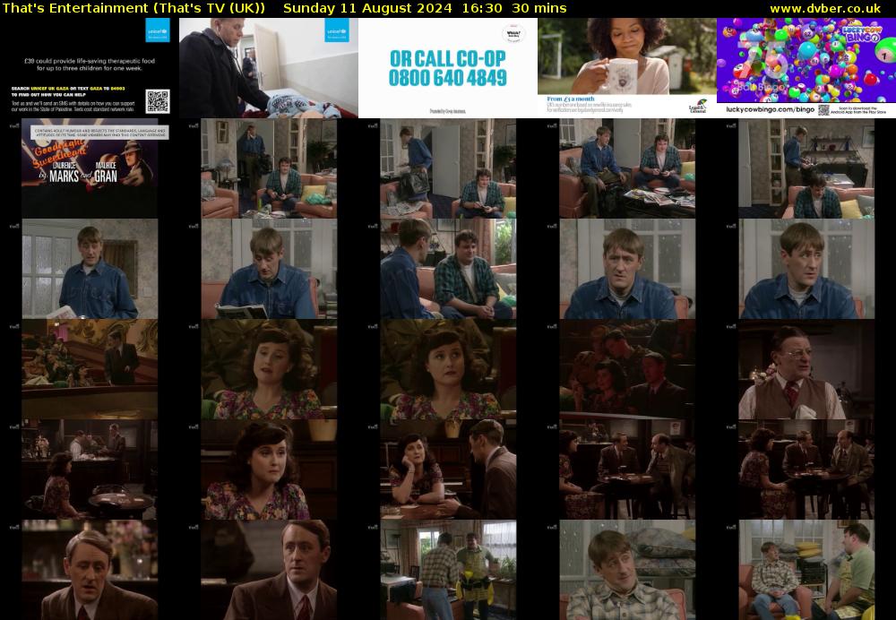 That's Entertainment (That's TV (UK)) Sunday 11 August 2024 16:30 - 17:00