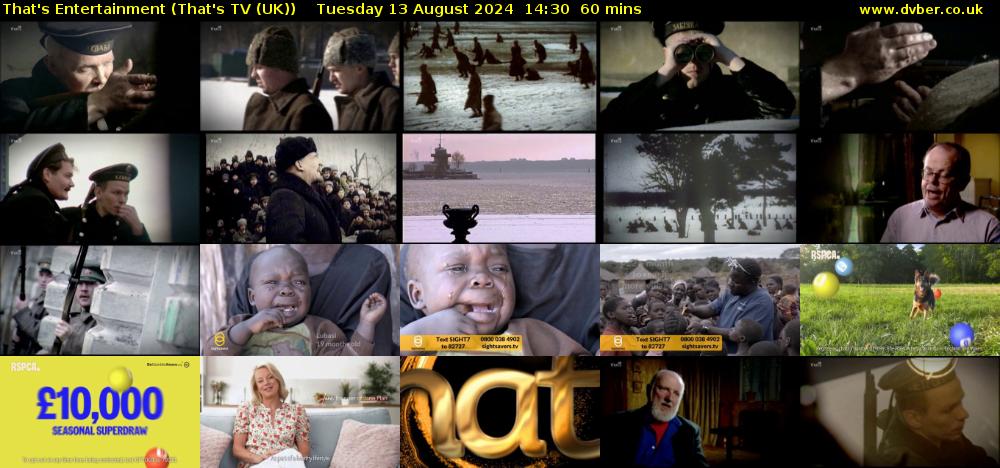 That's Entertainment (That's TV (UK)) Tuesday 13 August 2024 14:30 - 15:30
