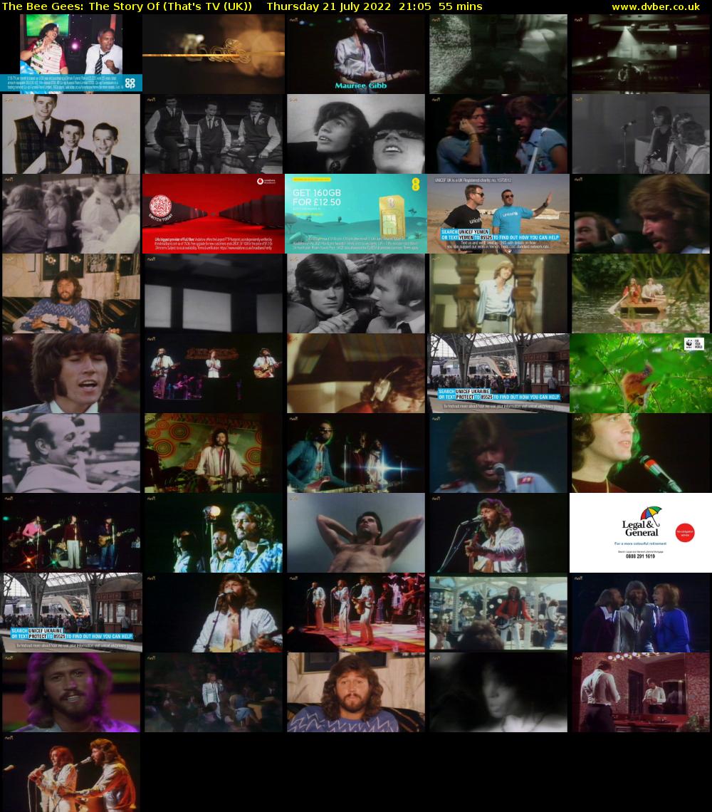 The Bee Gees: The Story Of (That's TV (UK)) Thursday 21 July 2022 21:05 - 22:00