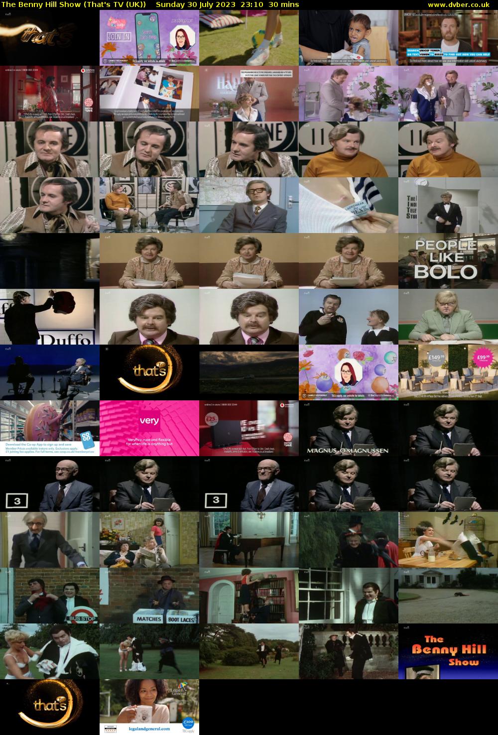 The Benny Hill Show (That's TV (UK)) Sunday 30 July 2023 23:10 - 23:40