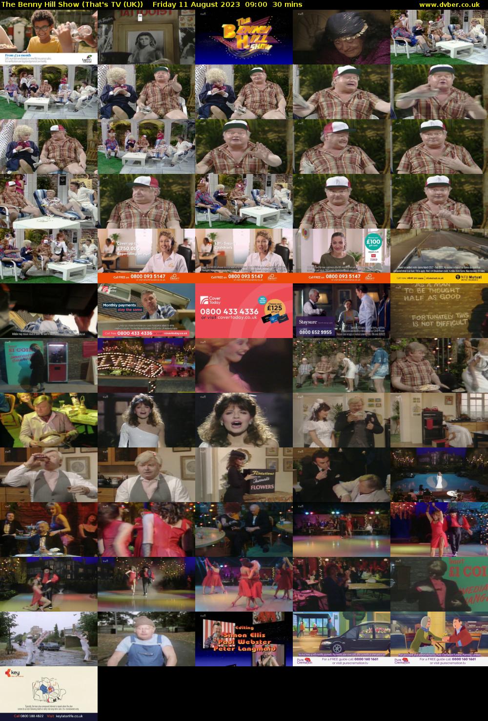 The Benny Hill Show (That's TV (UK)) Friday 11 August 2023 09:00 - 09:30