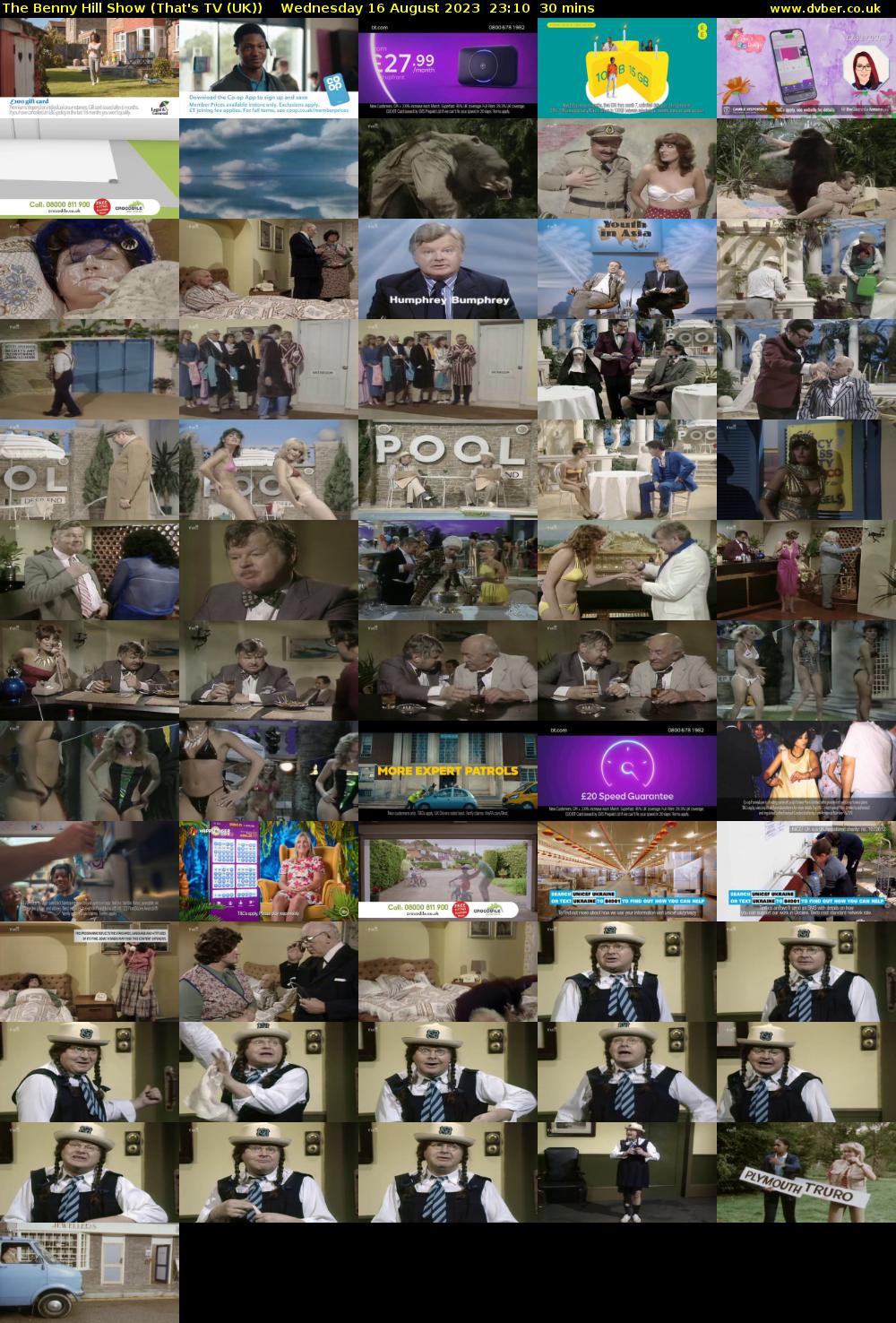 The Benny Hill Show (That's TV (UK)) Wednesday 16 August 2023 23:10 - 23:40