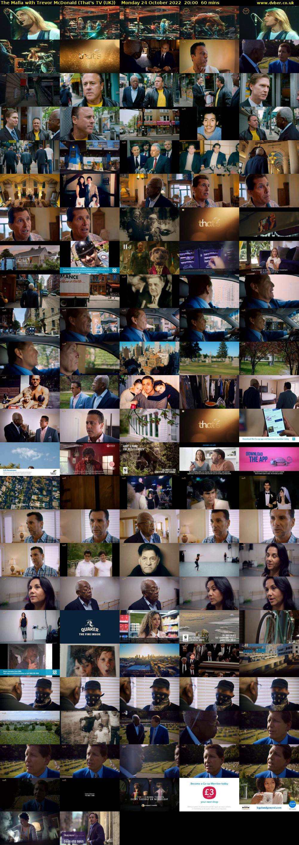 The Mafia with Trevor McDonald (That's TV (UK)) Monday 24 October 2022 20:00 - 21:00