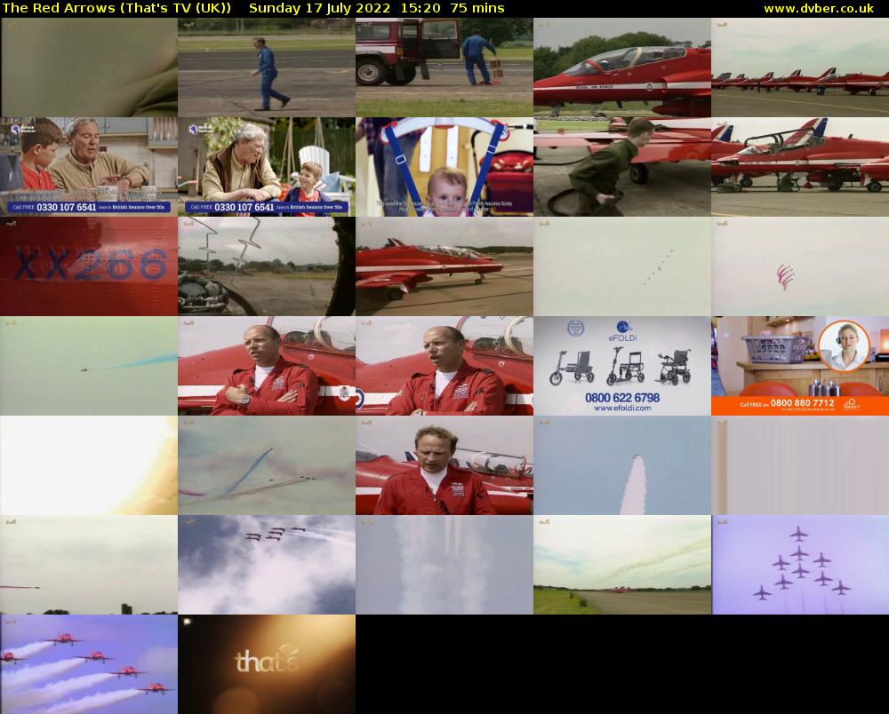 The Red Arrows (That's TV (UK)) Sunday 17 July 2022 15:20 - 16:35