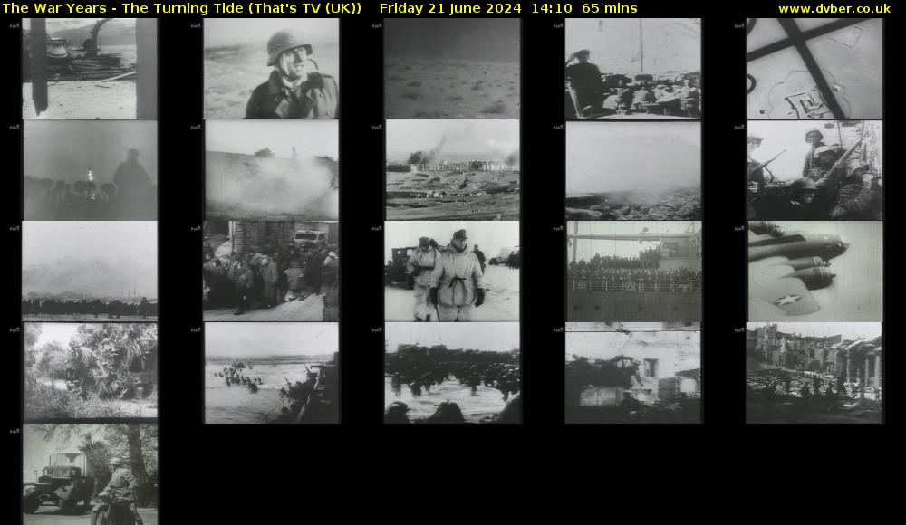 The War Years - The Turning Tide (That's TV (UK)) Friday 21 June 2024 14:10 - 15:15