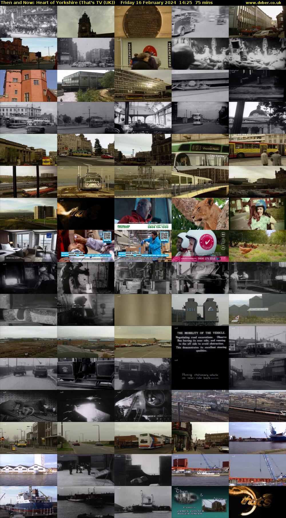 Then and Now: Heart of Yorkshire (That's TV (UK)) Friday 16 February 2024 14:25 - 15:40