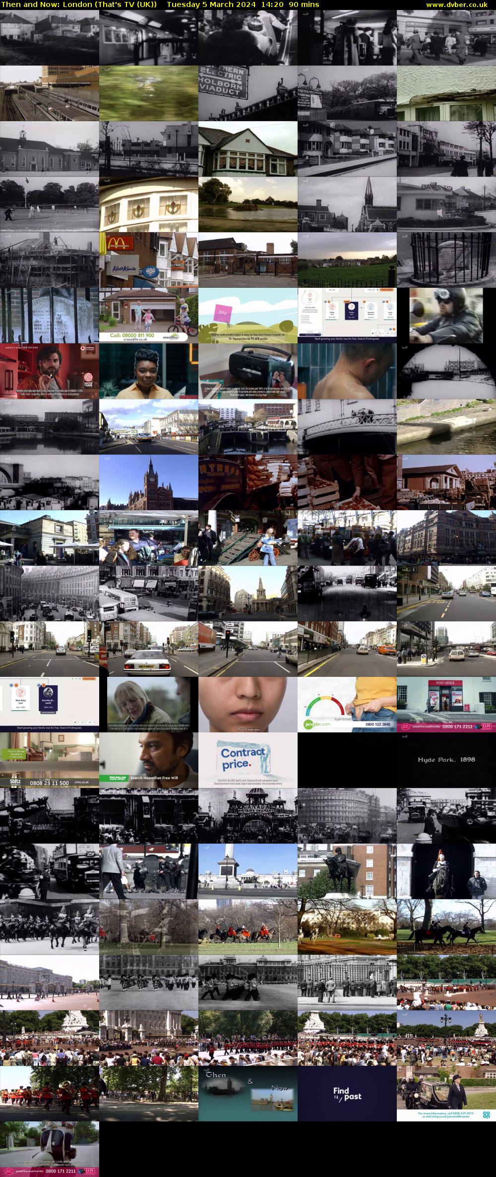 Then and Now: London (That's TV (UK)) Tuesday 5 March 2024 14:20 - 15:50