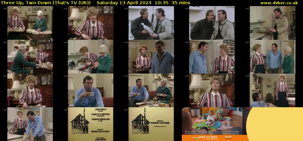 Three Up, Two Down (That's TV (UK)) Saturday 13 April 2024 10:35 - 11:10