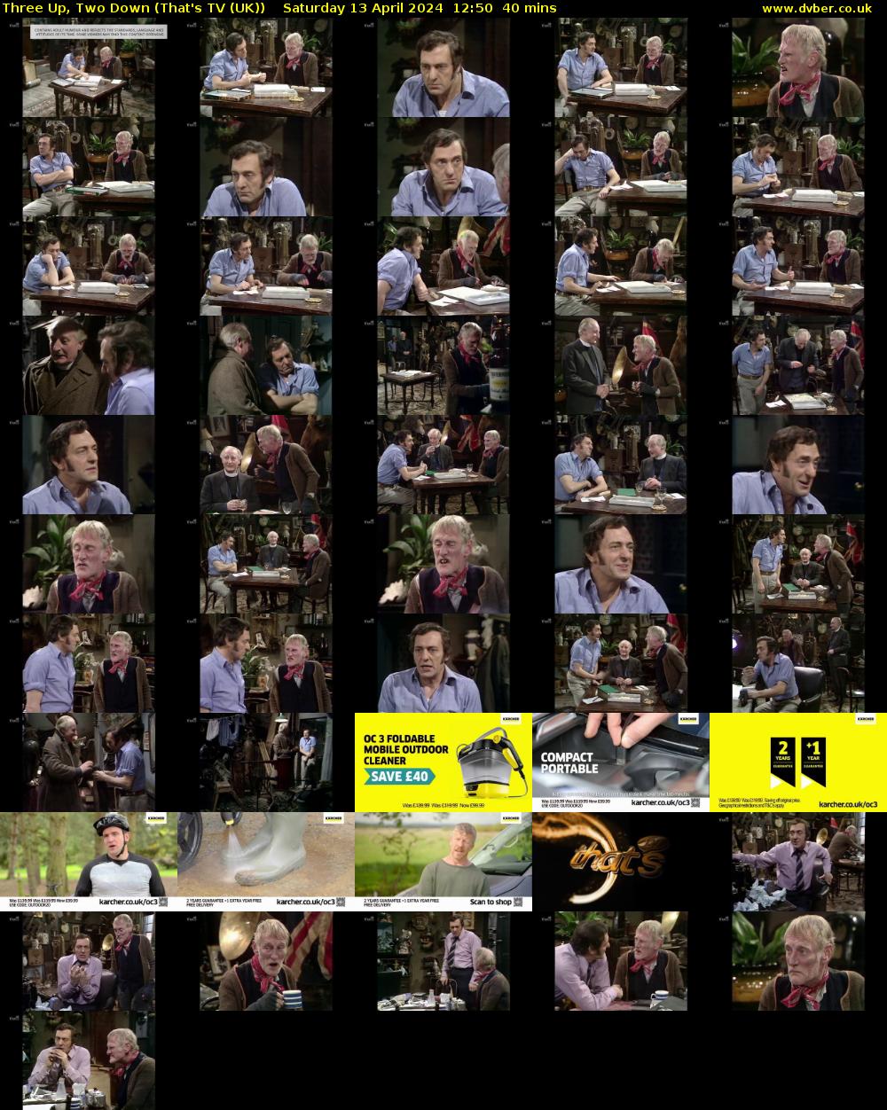 Three Up, Two Down (That's TV (UK)) Saturday 13 April 2024 12:50 - 13:30