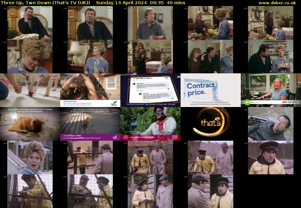 Three Up, Two Down (That's TV (UK)) Sunday 14 April 2024 09:35 - 10:15