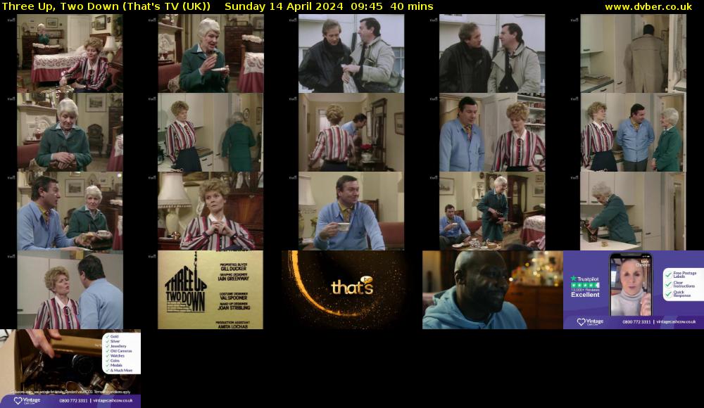 Three Up, Two Down (That's TV (UK)) Sunday 14 April 2024 09:45 - 10:25