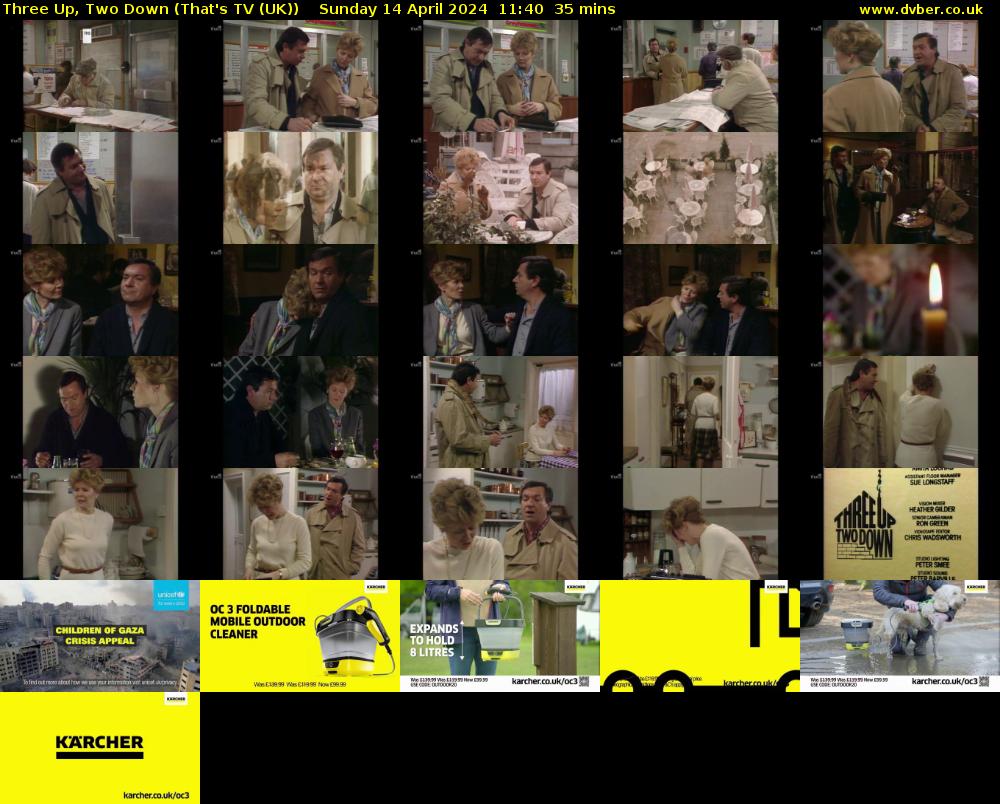 Three Up, Two Down (That's TV (UK)) Sunday 14 April 2024 11:40 - 12:15