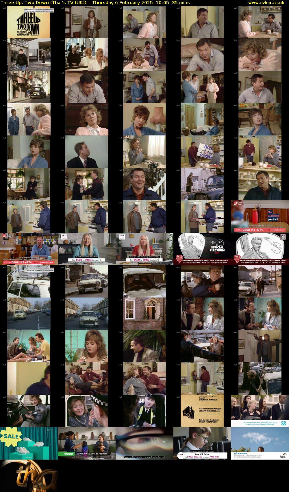 Three Up, Two Down (That's TV (UK)) Thursday 6 February 2025 10:05 - 10:40