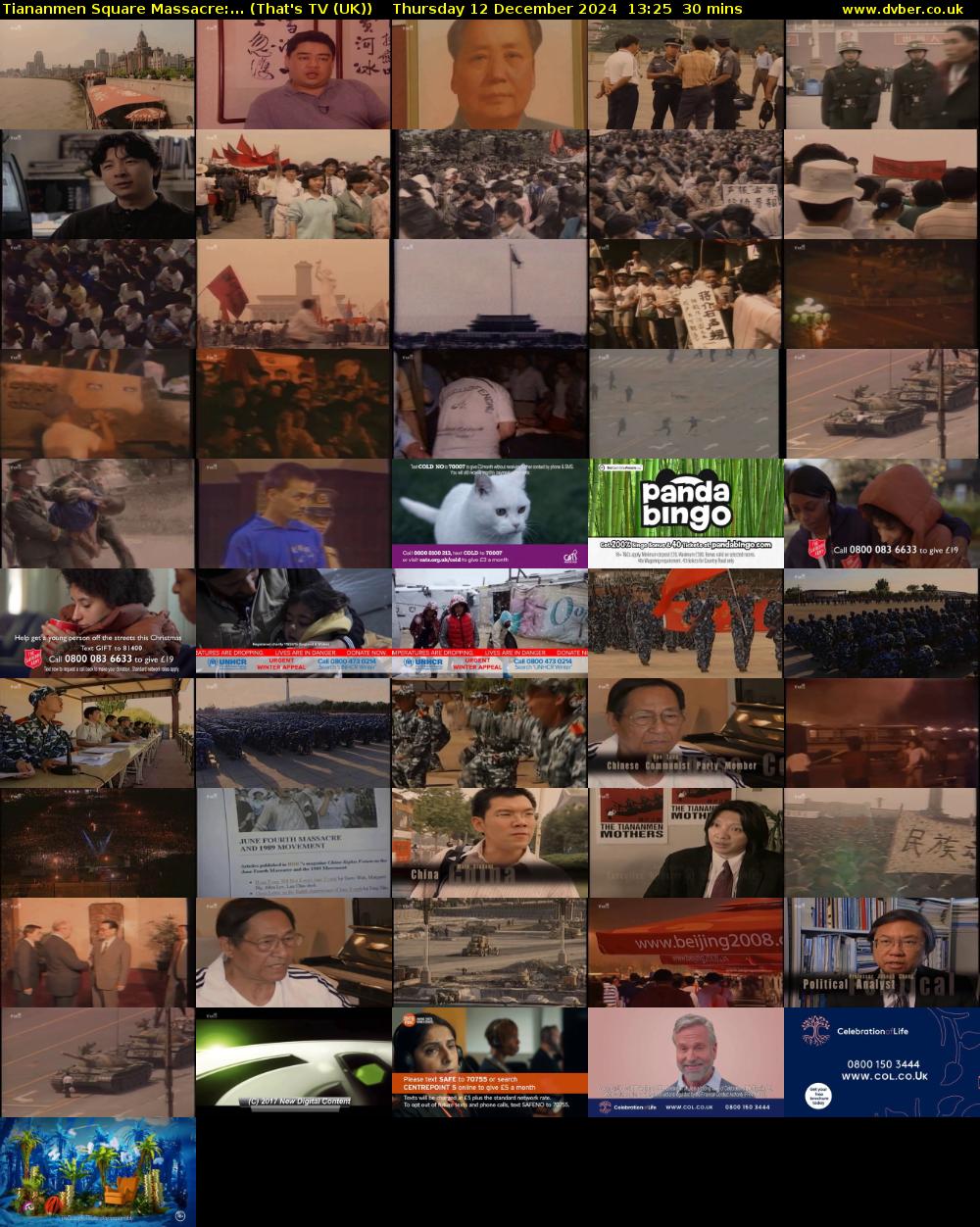 Tiananmen Square Massacre:... (That's TV (UK)) Thursday 12 December 2024 13:25 - 13:55