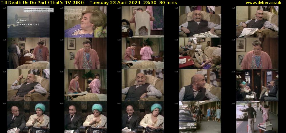 Till Death Us Do Part (That's TV (UK)) Tuesday 23 April 2024 23:30 - 00:00