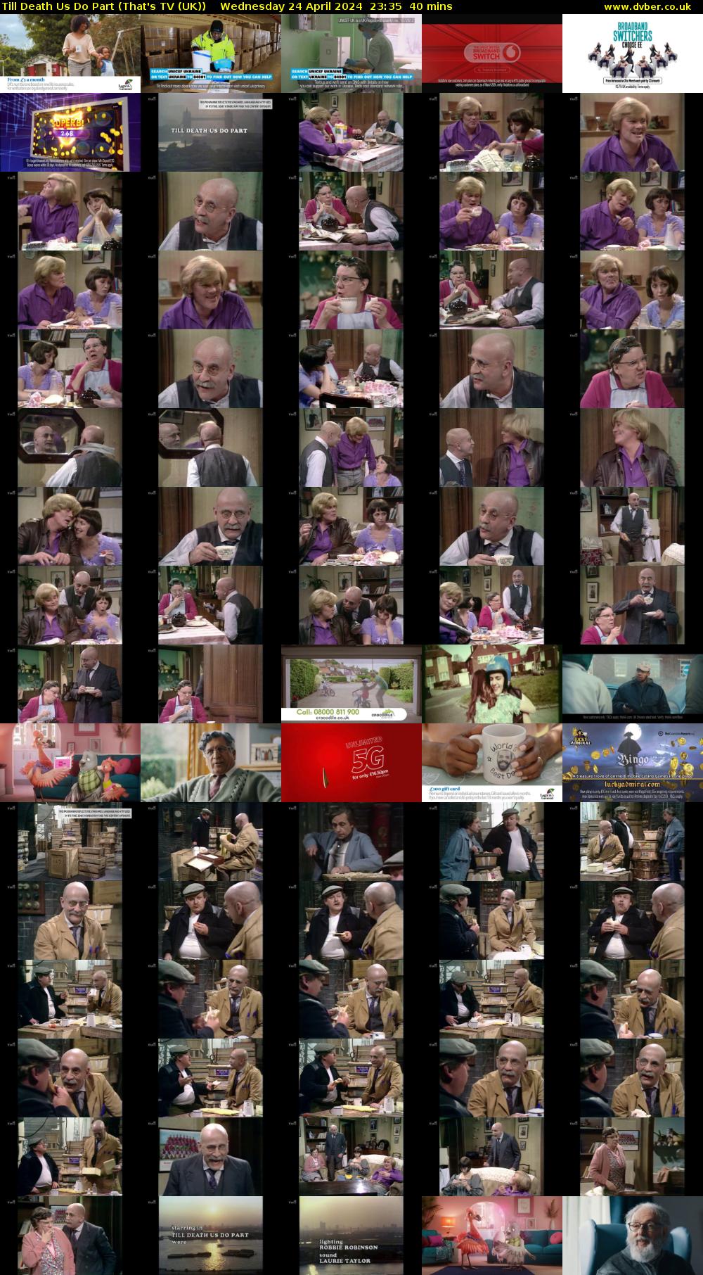 Till Death Us Do Part (That's TV (UK)) Wednesday 24 April 2024 23:35 - 00:15