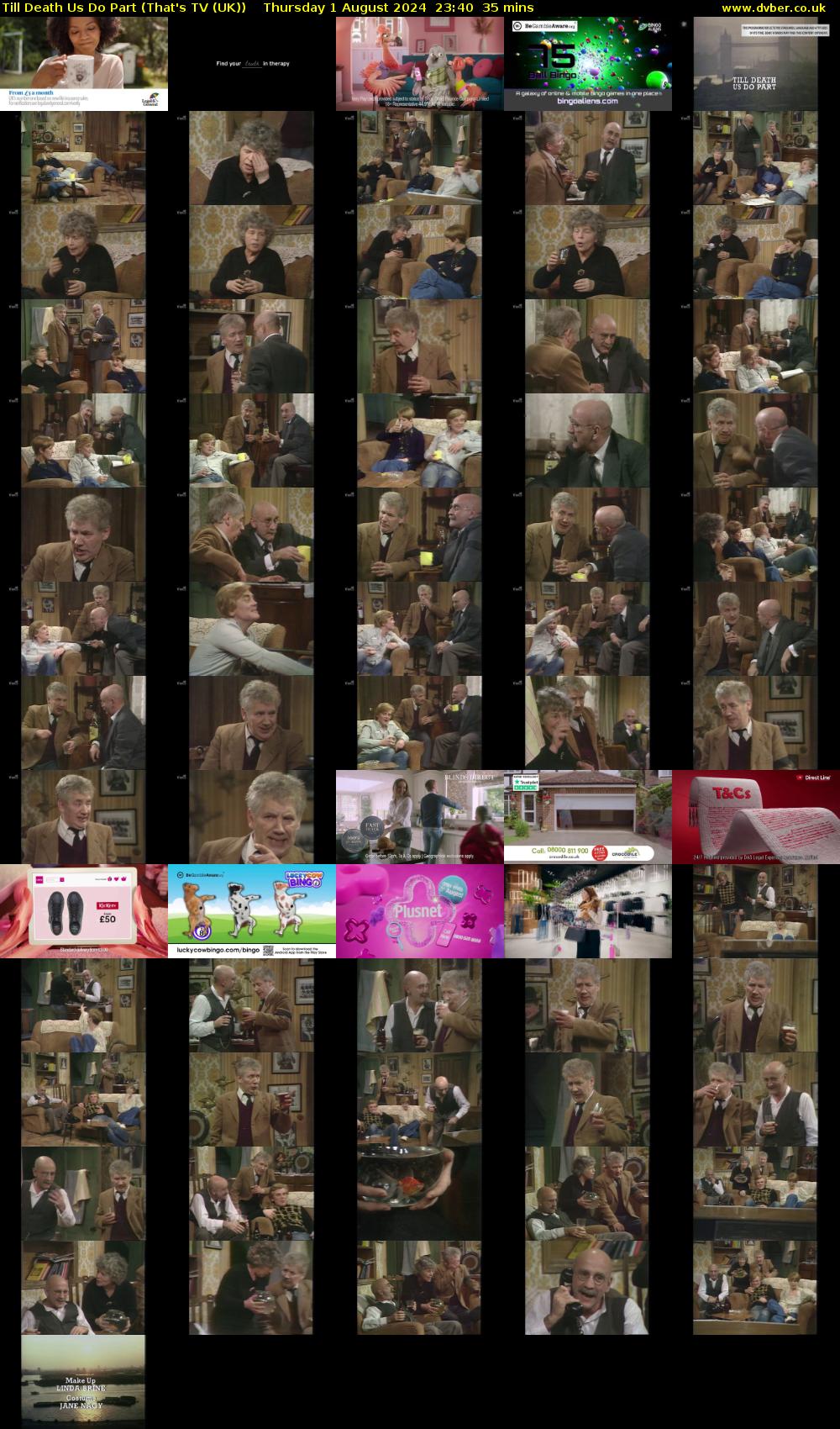 Till Death Us Do Part (That's TV (UK)) Thursday 1 August 2024 23:40 - 00:15