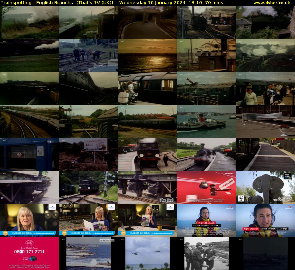 Trainspotting - English Branch... (That's TV (UK)) Wednesday 10 January 2024 13:10 - 14:20