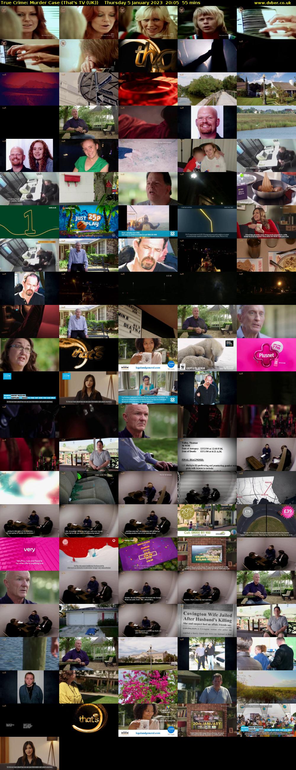 True Crime: Murder Case (That's TV (UK)) Thursday 5 January 2023 20:05 - 21:00