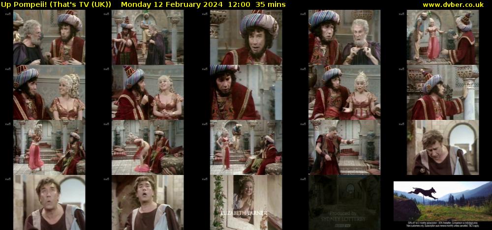 Up Pompeii! (That's TV (UK)) Monday 12 February 2024 12:00 - 12:35