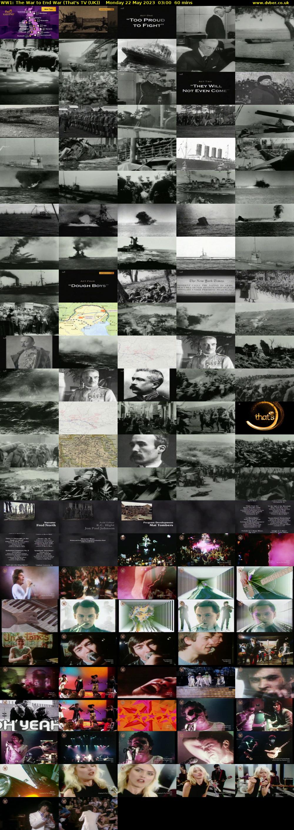 WW1: The War to End War (That's TV (UK)) Monday 22 May 2023 03:00 - 04:00