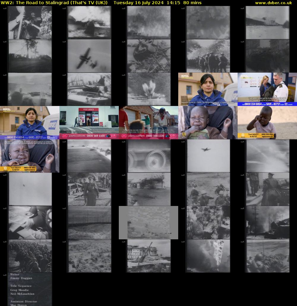 WW2: The Road to Stalingrad (That's TV (UK)) Tuesday 16 July 2024 14:15 - 15:35