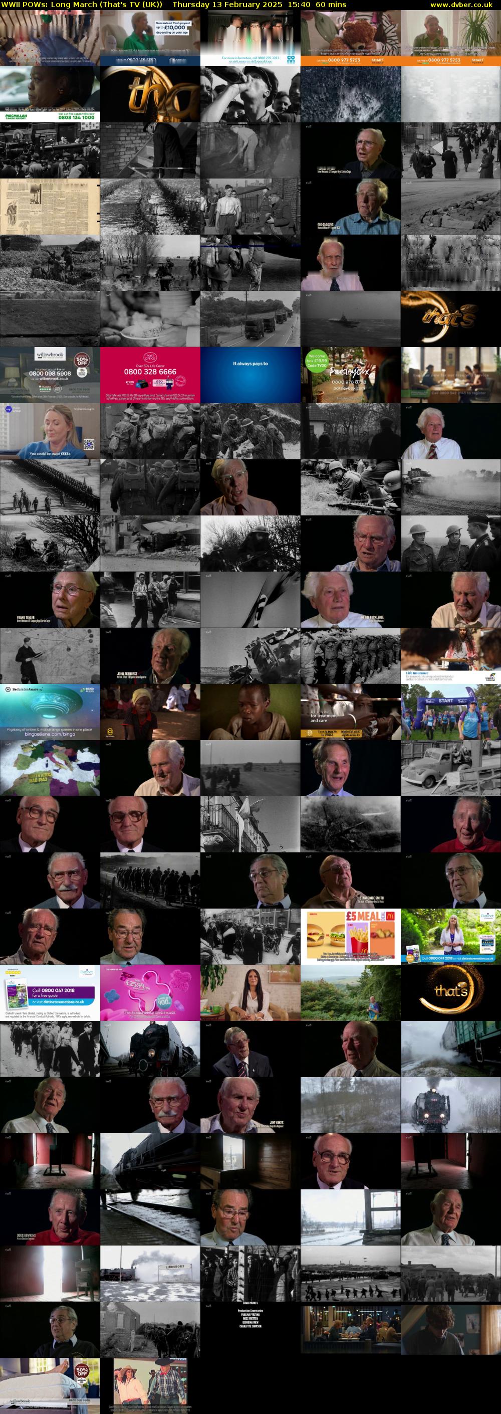 WWII POWs: Long March (That's TV (UK)) Thursday 13 February 2025 15:40 - 16:40
