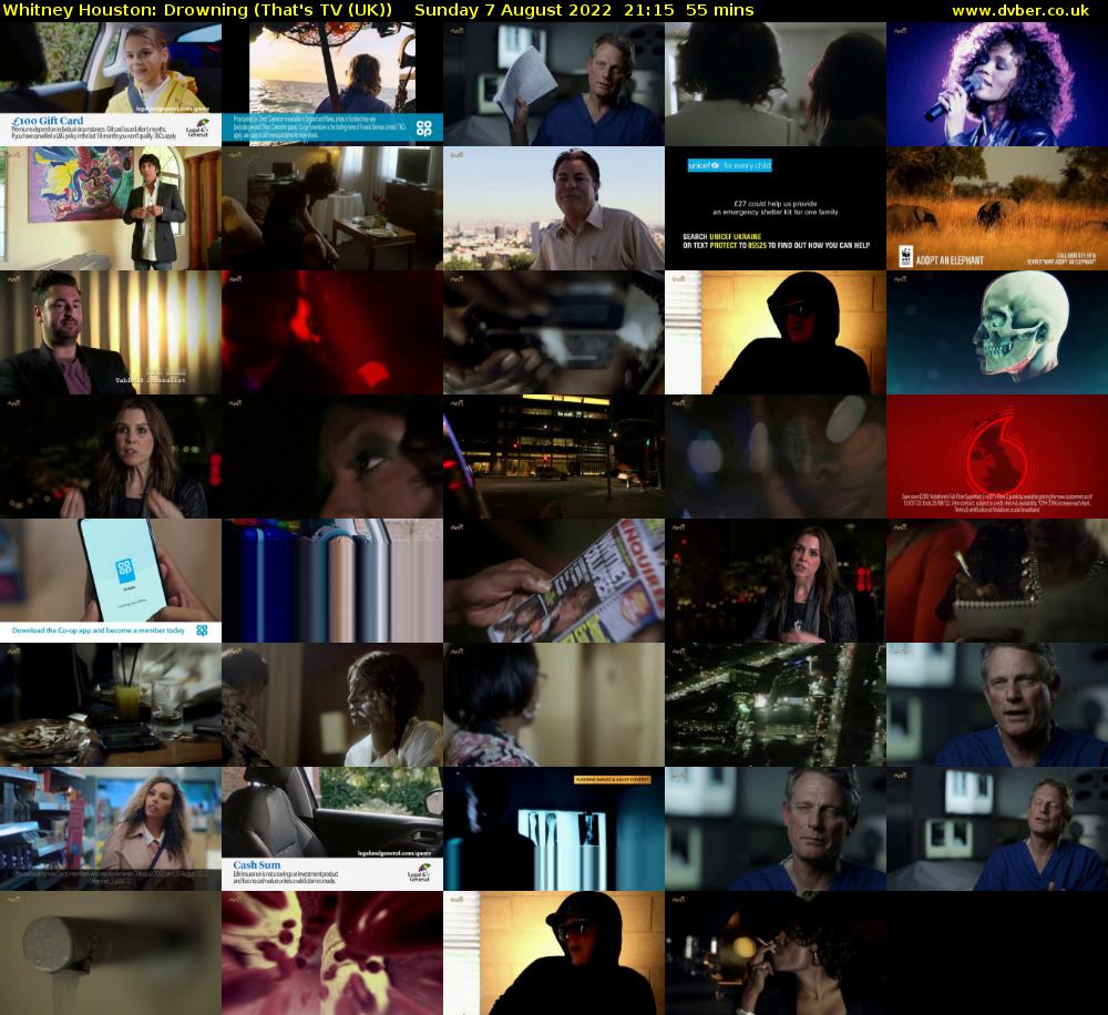 Whitney Houston: Drowning (That's TV (UK)) Sunday 7 August 2022 21:15 - 22:10