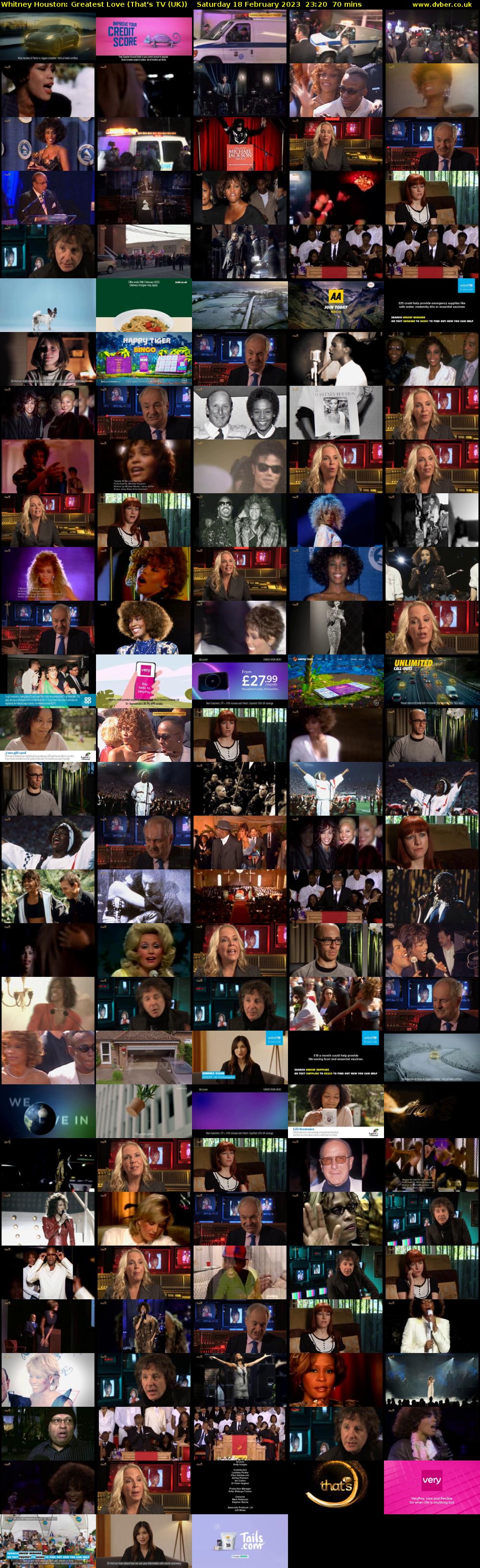 Whitney Houston: Greatest Love (That's TV (UK)) Saturday 18 February 2023 23:20 - 00:30