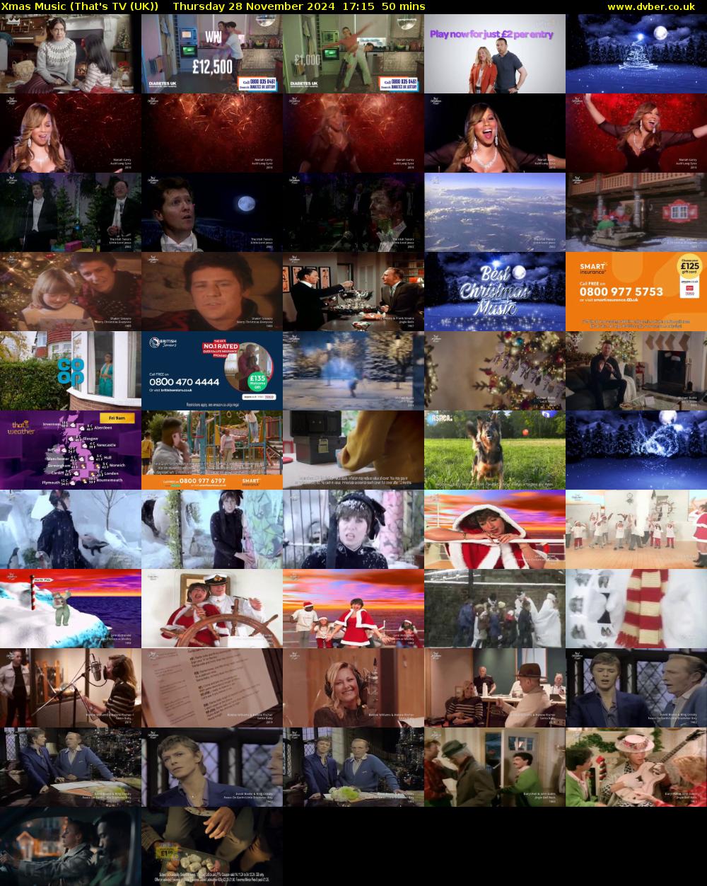 Xmas Music (That's TV (UK)) Thursday 28 November 2024 17:15 - 18:05