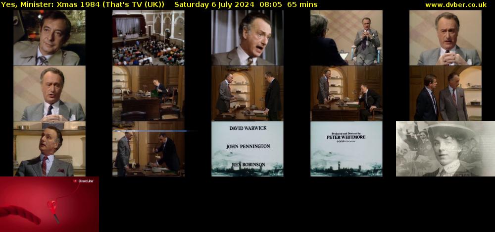 Yes, Minister: Xmas 1984 (That's TV (UK)) Saturday 6 July 2024 08:05 - 09:10