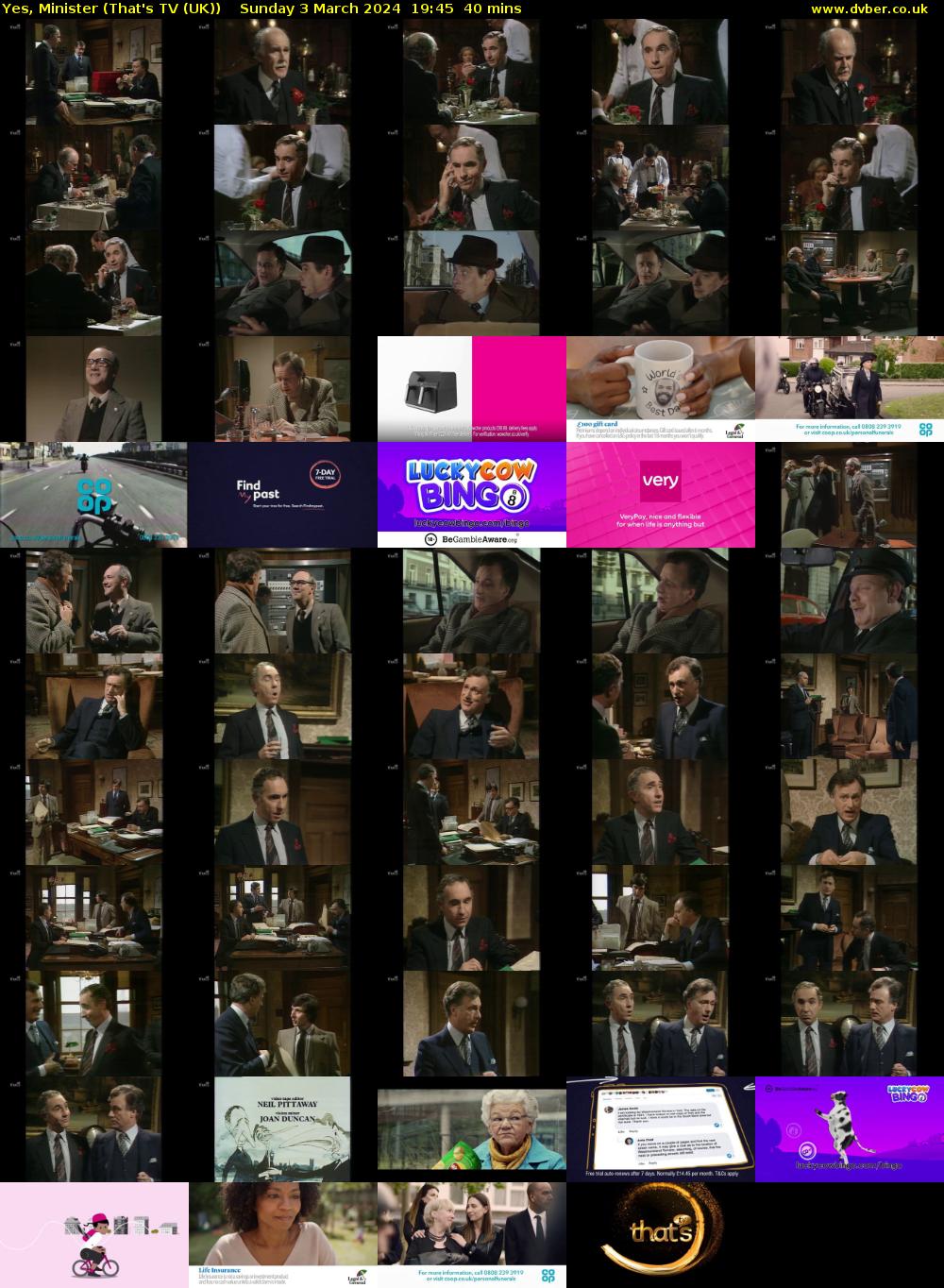 Yes, Minister (That's TV (UK)) Sunday 3 March 2024 19:45 - 20:25