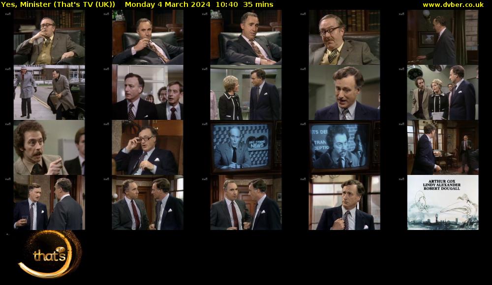 Yes, Minister (That's TV (UK)) Monday 4 March 2024 10:40 - 11:15