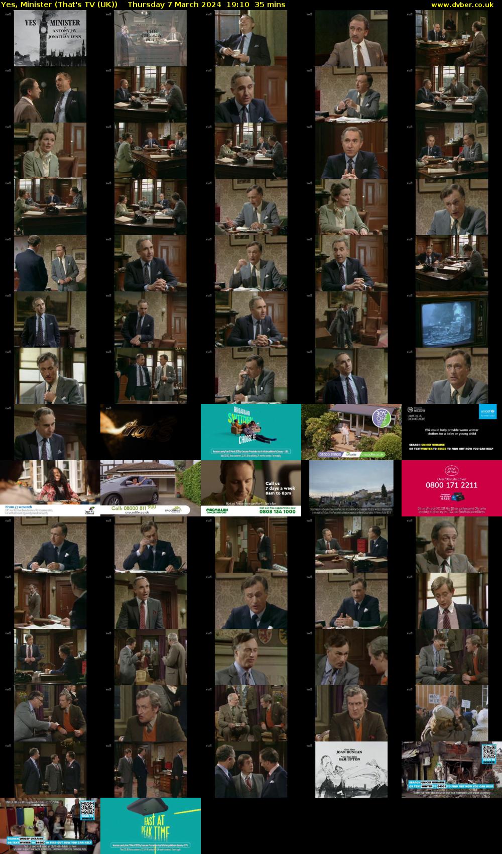 Yes, Minister (That's TV (UK)) Thursday 7 March 2024 19:10 - 19:45