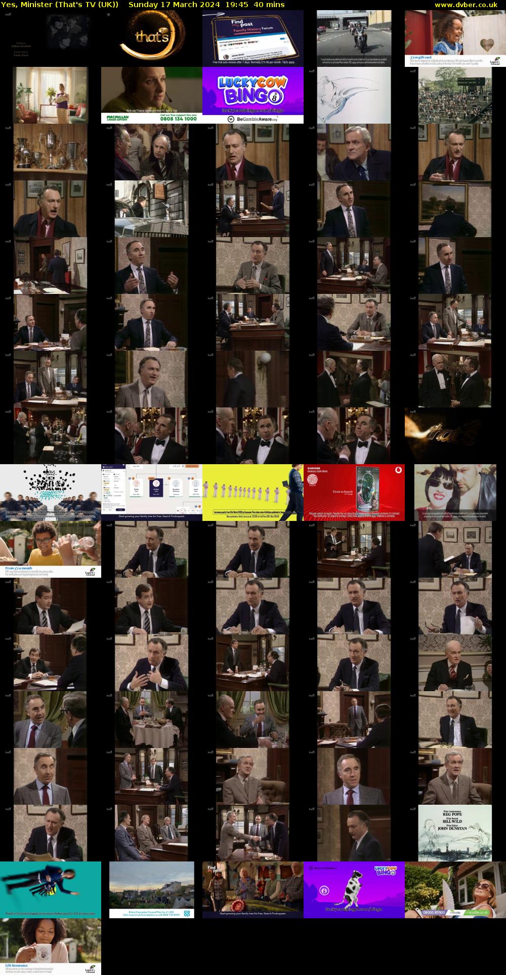 Yes, Minister (That's TV (UK)) Sunday 17 March 2024 19:45 - 20:25