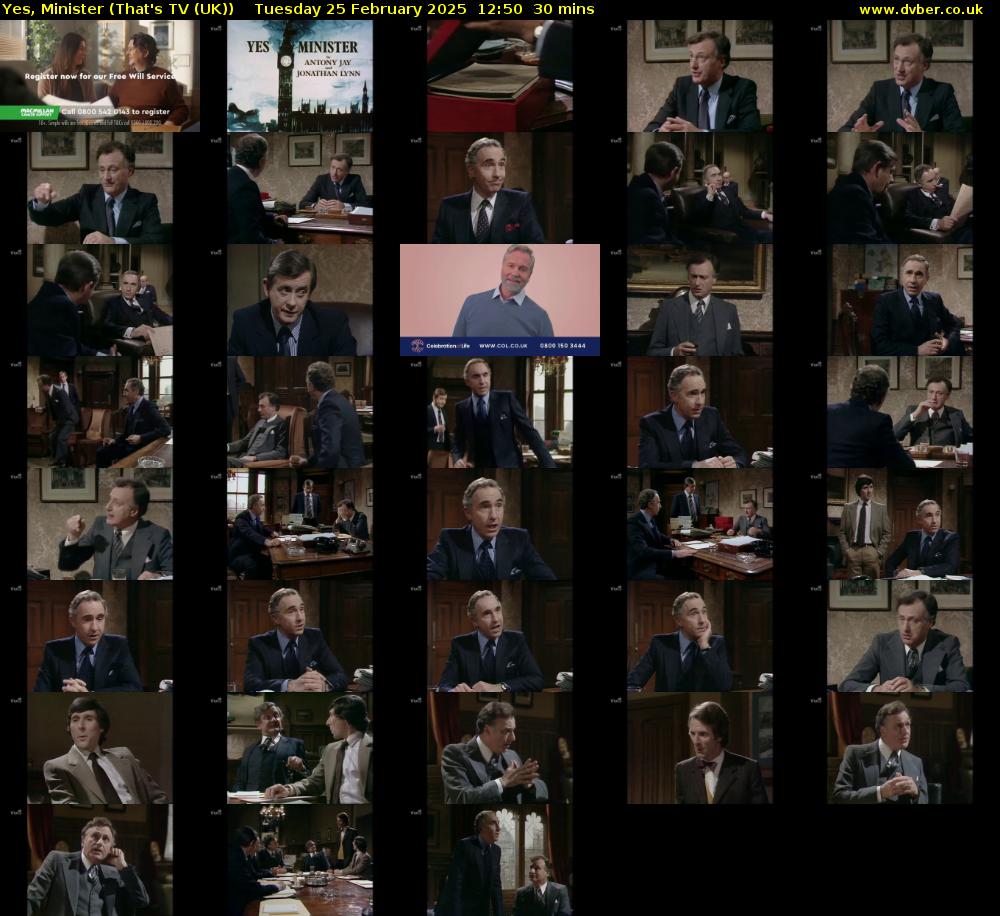 Yes, Minister (That's TV (UK)) Tuesday 25 February 2025 12:50 - 13:20