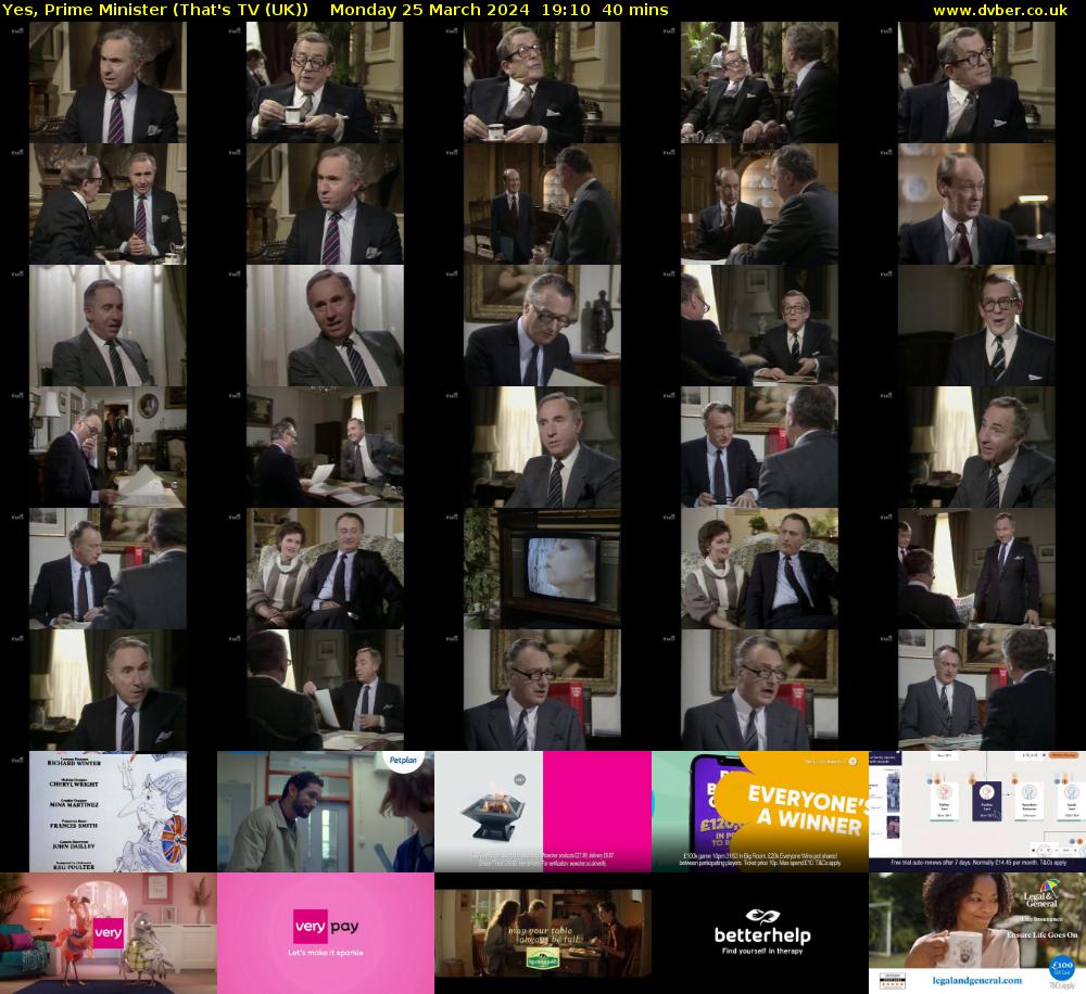 Yes, Prime Minister (That's TV (UK)) Monday 25 March 2024 19:10 - 19:50