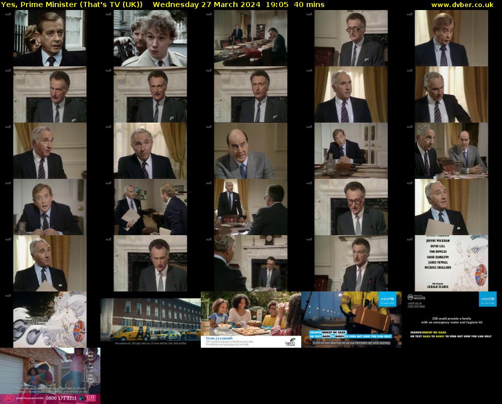 Yes, Prime Minister (That's TV (UK)) Wednesday 27 March 2024 19:05 - 19:45