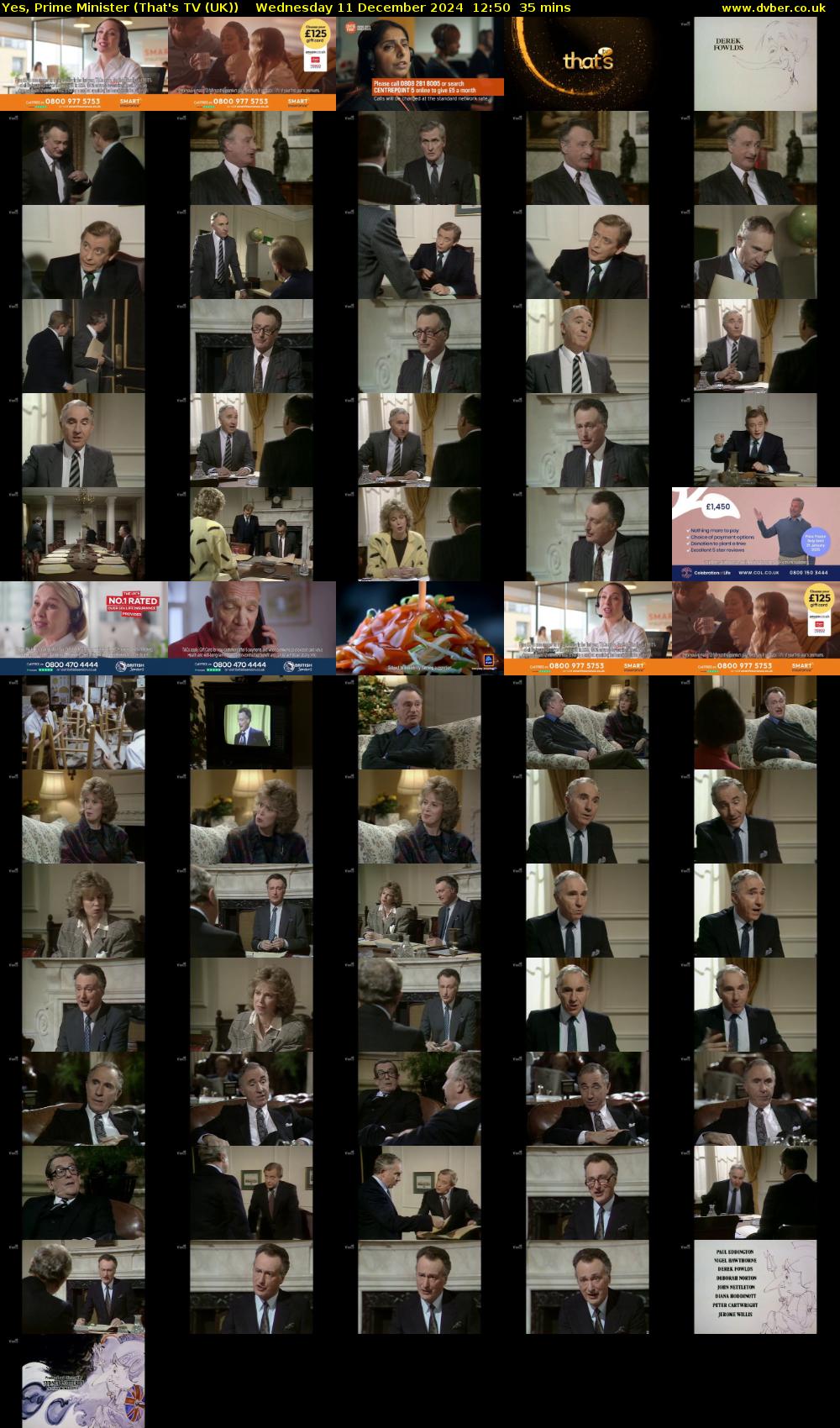 Yes, Prime Minister (That's TV (UK)) Wednesday 11 December 2024 12:50 - 13:25