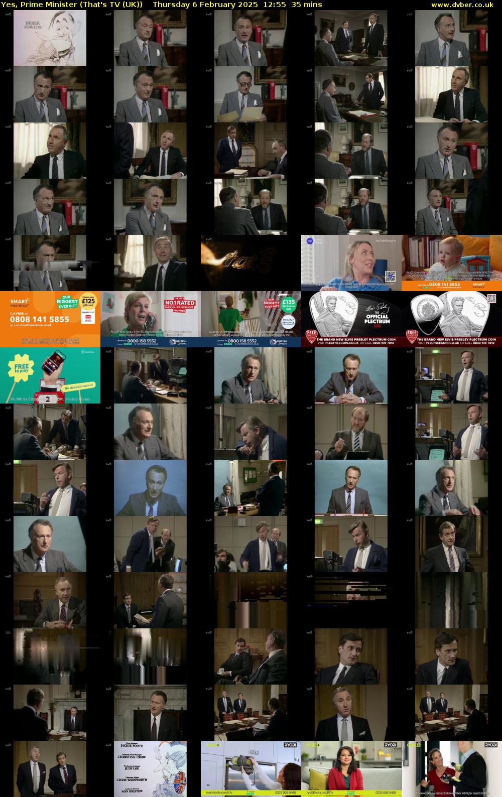 Yes, Prime Minister (That's TV (UK)) Thursday 6 February 2025 12:55 - 13:30