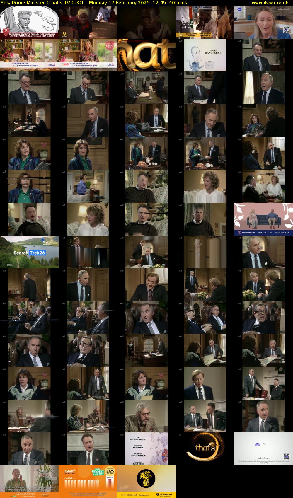 Yes, Prime Minister (That's TV (UK)) Monday 17 February 2025 12:45 - 13:25