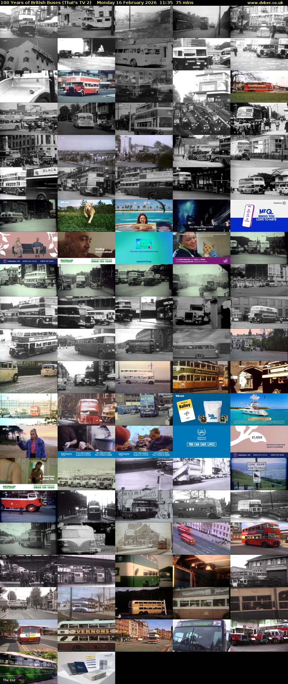 100 Years of British Buses (That's TV 2) Monday 16 February 2026 11:35 - 12:50
