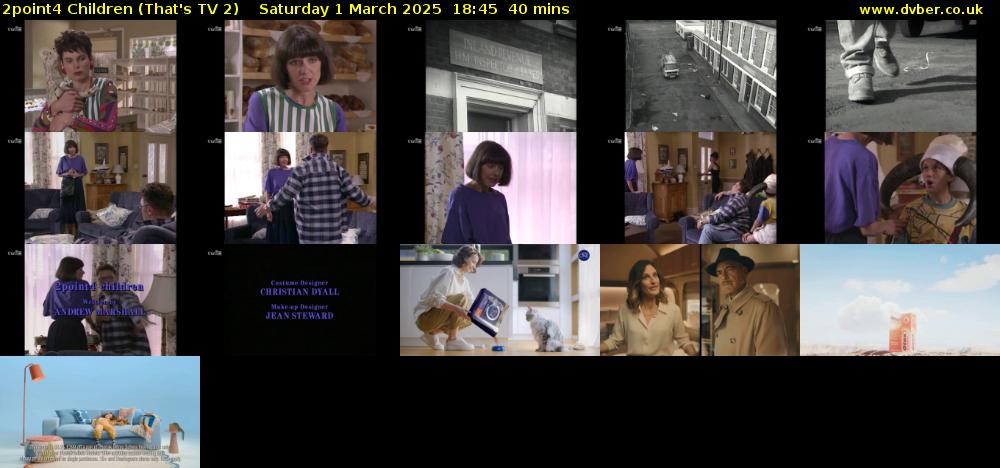 2point4 Children (That's TV 2) Saturday 1 March 2025 18:45 - 19:25
